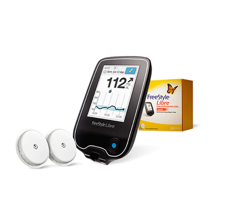 Kit Freestyle Libre, caja con 1 Lector y 2 Sensores